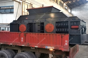 大型對(duì)輥制砂機(jī)設(shè)備發(fā)貨 發(fā)往廣東