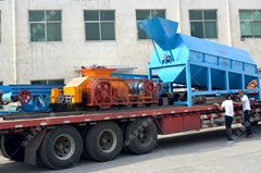 滾筒篩沙機發(fā)往廣東篩分鈣石砂